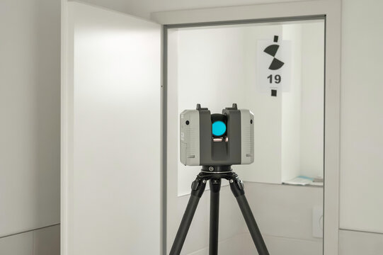 3D-Laserscanning in einem Innenraum 