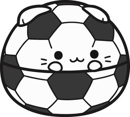 Fototapeta premium Soccer Ball Scottish Fold - Sporty Kitty