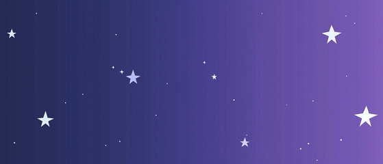 Night sky backdrop:  Purple gradient, scattered stars