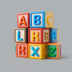 alphabet blocks spelling baby