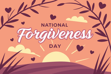 NATIONAL FORGIVENESS DAY vector illustration