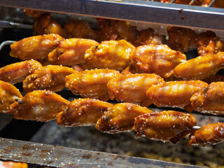 Honey grilled wings at the night market