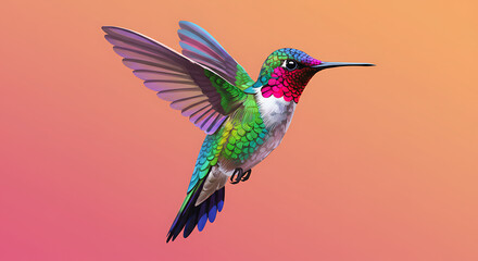 Fototapeta premium A Colorful Bird Flying In The Air