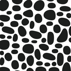 Silhouette Style Vector Common Stone Pattern Design – Minimal Geometric Rock Texture for Architecture, Interior, Flooring, and Wall Background, Monochrome Abstract Stonework Graphic for Print, Web, an