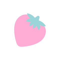 シンプルデザイン線なしいちごイラスト⭐︎PNG