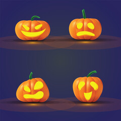 halloween pumpkin vector illustration