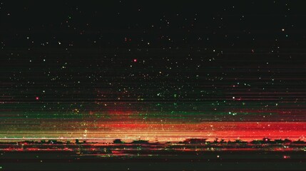 Distorted night sky, digital glitch art