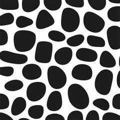 Silhouette Style Vector Common Stone Pattern Design – Minimal Geometric Rock Texture for Architecture, Interior, Flooring, and Wall Background, Monochrome Abstract Stonework Graphic for Print, Web, an