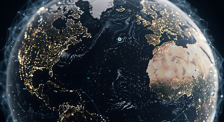 A Globe With A Map Of The World In The Middle