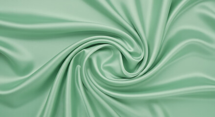 Obraz premium A Green Satin Fabric