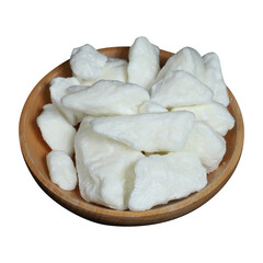 chinese dumplings on white 