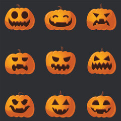 halloween pumpkin seamless pattern