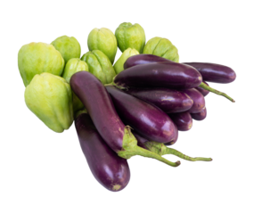 eggplants isolated on white background