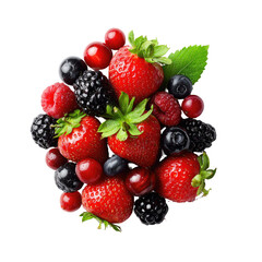 Fototapeta premium A vibrant cluster of assorted berries