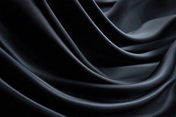 Obraz premium Deeply textured folds of dark, draped fabric