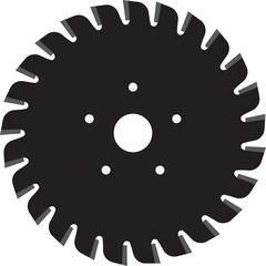Illustration of Circular Saw Blade, Wood Cut Blade