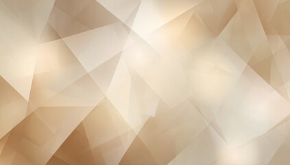 Abstract geometric background in light beige and tan.  A multitude of overlapping, slightly translucent triangles create a textured, three-dimensional effect.  Soft, diffused light gives a subtle glow