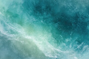 Abstract view of teal and green water, textured waves
