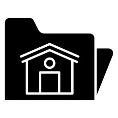 Home Folder Glyph Icon