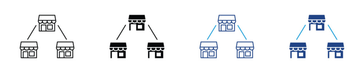 Franchise icon set in different style , Retail Franchise multiple icon , vector illustration . 