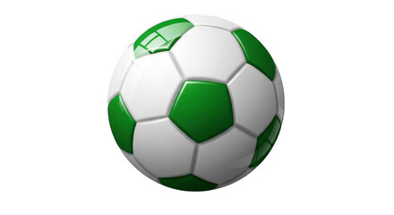 Fototapeta premium Green and White Soccer Ball