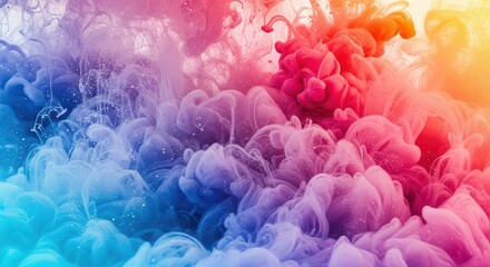 Obraz premium Colorful Ink Swirls Abstract Background