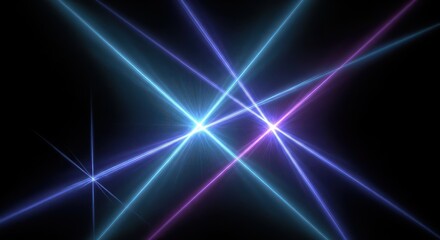 Fototapeta premium Abstract Blue Purple Laser Beams