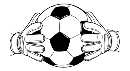 Secure grasp Goalies gloves clutch soccerball