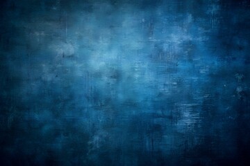 Fototapeta premium Dark Blue Grunge Texture Background with Vignette and Subtle Details