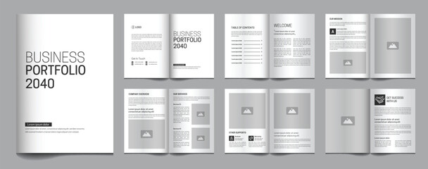 Business portfolio brochure and booklet template minimalist design