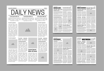 Newspaper Template Design, old newspaper and daily newspaper, news