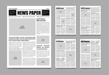 Newspaper Template Design, old newspaper and daily newspaper, news, print