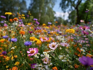 Fototapeta premium A field of flowers