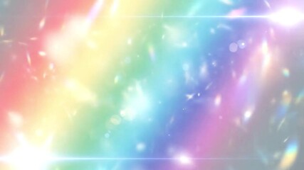 Dreamy prismatic rainbow light overlay with holographic blur - Powered by Adobe