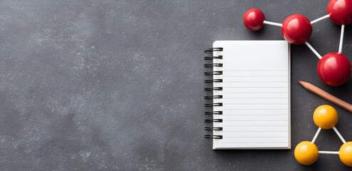 chemistry class study background with molecular models