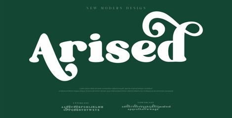 Arised Modern alphabet letters font logo. Typography luxury minimal lettering fonts decorative wedding vintage retro logos. vector illustration