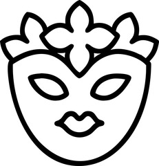 Cultural mask with floral design
