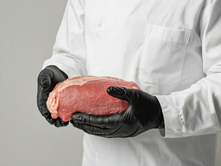 sustainable development goals with climate action and zero hunger. AI-driven alternative protein research developing climate-friendly plant-based and lab-grown meats