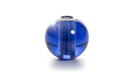 Close-up of a Blue Glass Bead
