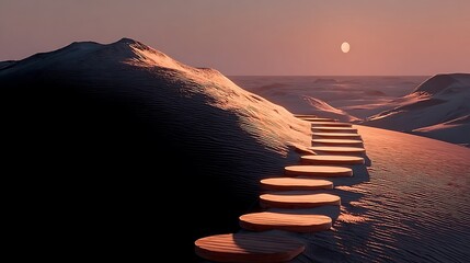 A stairway to the sky leads to a breathtaking sea of clouds