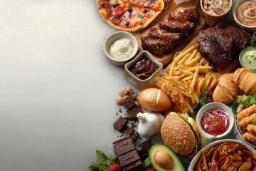Fototapeta premium Unhealthy Foods: A Visual Guide