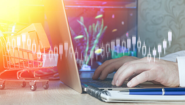 Ecommerce Trading and Online Retail Investment Concept