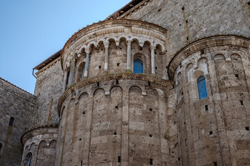 Fototapeta premium The Cathedral Basilica of Santa Maria Annunziata is the principal place of Catholic worship in Anagni, the episcopal seat of the Diocese of Anagni-Alatri; it has the dignity of a minor basilica.