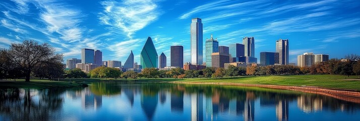 A Panoramic View Showcasing Arlington’s Cityscape