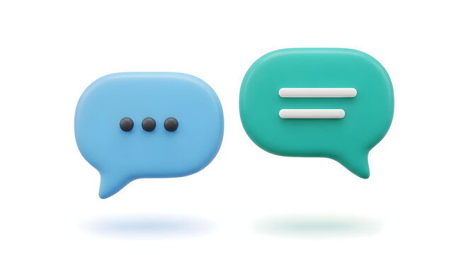 Two Speech Bubbles Icon Representing Conversation and Communication