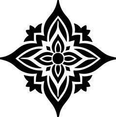 Elegant Black Ornamental Flourish Divider