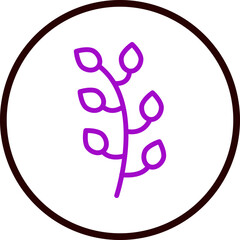 Mahonia Vector Line Purple Circle Black