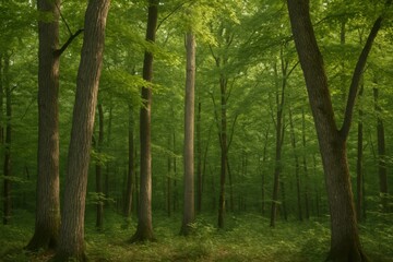 Fototapeta premium A Serene Forest Scene