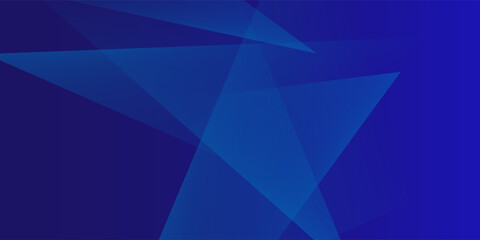Fototapeta premium Abstract modern blue horizontal banner background with geometric diagonal overlay layer and glowing lines. Suit for banner, poster, cover, header, flyer, brochure, website, presentation.