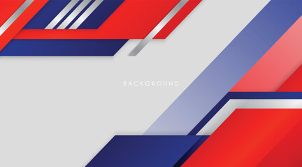 Modern abstract background blue, red, silver and with white colorful design template